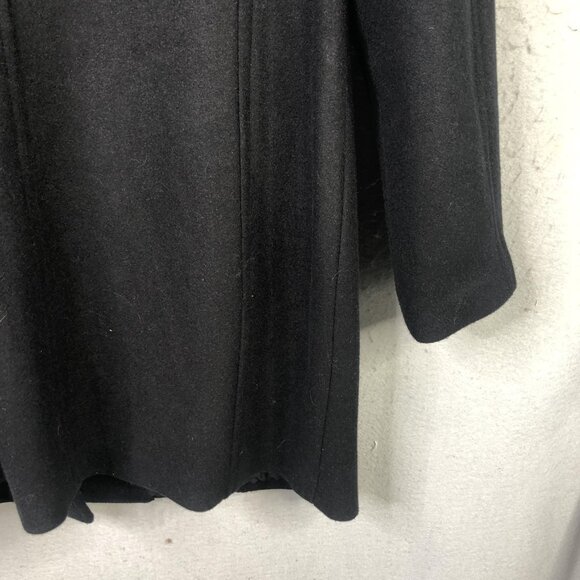 Old Navy Coat Womens 1X Plus Black Wool Blend Asymmetrical Zip Moto Zip Pockets - Picture 15 of 16